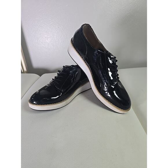 Patent Black Leather Steve Madden 10M Acedemia Hottie Winter Fall Holiday Shoes - Picture 2 of 7